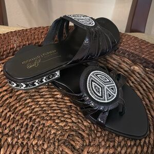 Donald Pliner beaded sandals